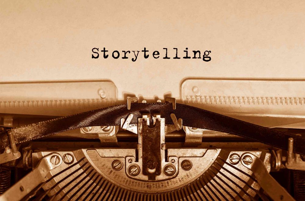 Storytelling, getippt mit alter Schreibmaschine